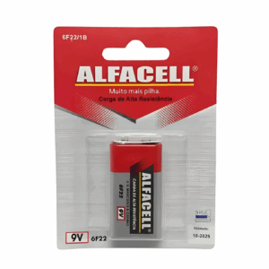 Bateria 9V Alfacell Imporiente comum 6F22
