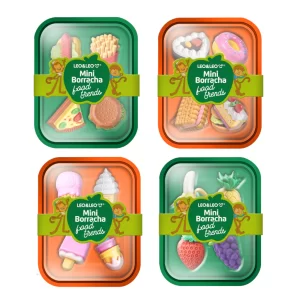 Borracha mini food trends Leonora com 4 unidades