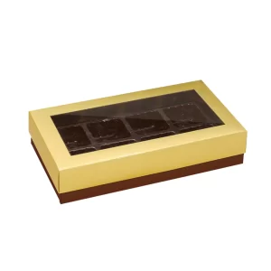 Kit com 10 Caixa para bombom Cromus 17,5x9,7x3,5 cm