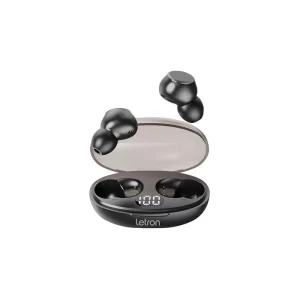 Fone de ouvido sem fio box preto Letron case carregador bluetooth
