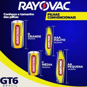 Pilha comum AAA Rayovac palito com 40 unidades