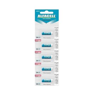 Pilha Alcalina 23A mini Alfacell com 5 unidades