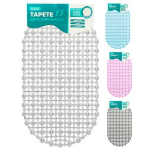 Tapete para banheiro antiderrapante com ventosa Onyx 63x34cm