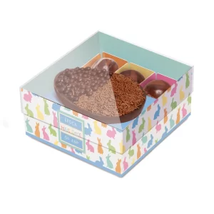 Kit com 6 Caixa meio ovo de 350g com forminha Cromus