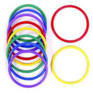 Argola para festa junina de plástico colorido Real Seda - Jogo de argola com 10 unidades