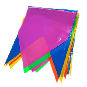 Brandeirola para festa junina - Bandeirinha plastica colorida Real 10m