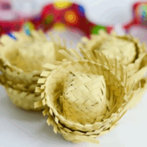 Mini Chapéu de palha Patriaca para festa junina de 7cm
