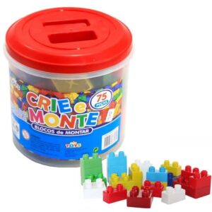 Bloco de monta - Crie e monte Mini Toys com 75 peças
