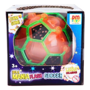 Bola maluca mania flash soccer com luzes Dm Toys