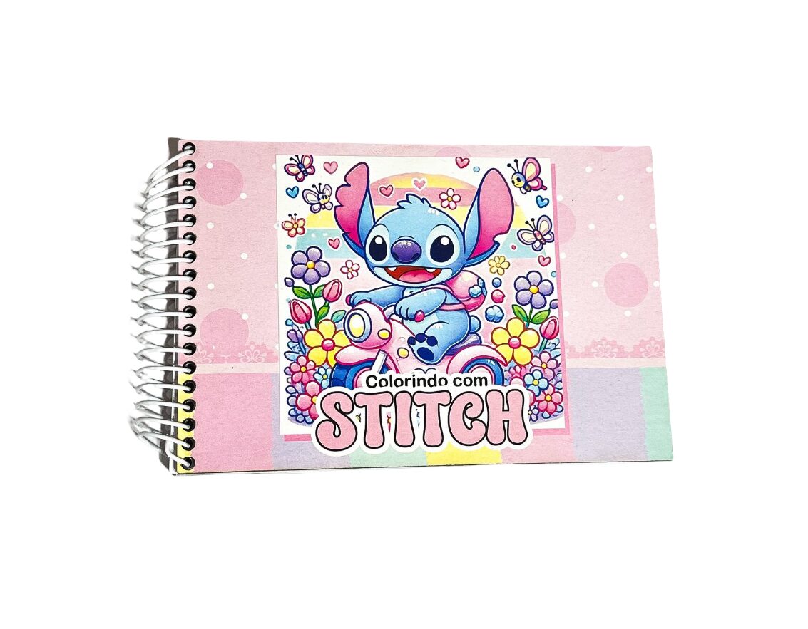 Livro de Colorir Stitch capa dura com 40 folhas - Bocao Miudezas