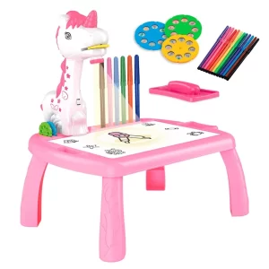 Mesa de unicórnio com projetor de desenho For Kids