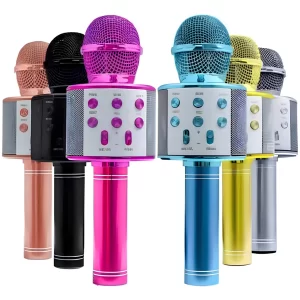 Microfone Karaokê bluetooth efeito de voz recarregável Wellmix