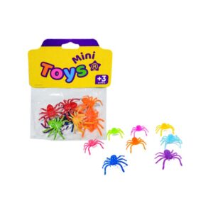 Kit com 10 Mini Aranha colorida Mini Toys