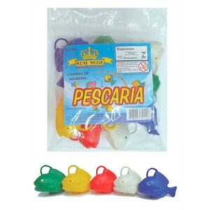 Kit com 10 Peixe para pescaria de plástico Real - festa junina