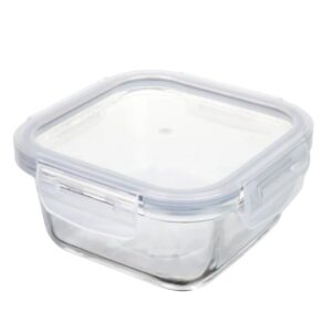 Pote de vidro quadrado com tampa hermética 520ml Tuut