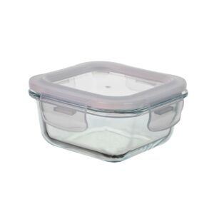 Pote de vidro quadrado com tampa hermética 320ml Tuut