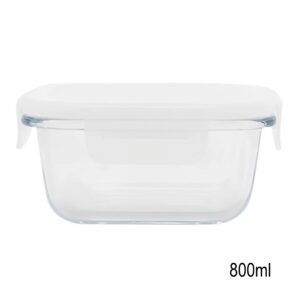 Pote de vidro quadrado com tampa hermética 800ml Tuut