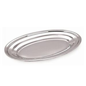 Bandeja Travessa oval inox 25x18cm Wellmix