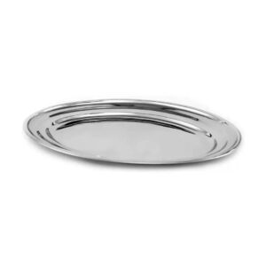 Bandeja Travessa oval inox 30x21,5cm Wellmix