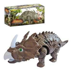 Triceratops mundo dos dinossauros com luz, som e movimento Wellmix