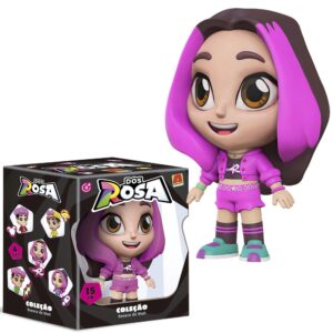 Boneca Emilly Vick tropa dos rosas 15cm vinil Algazarra - Coleção TikTok Youtuber