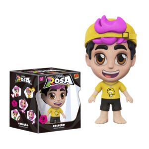 Boneco Leozinho tropa dos rosas 15cm vinil Algazarra - Coleção TikTok Youtuber