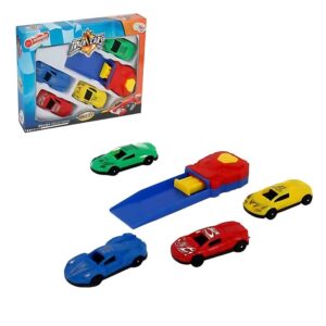 Pista com lançador + 4 carrinhos Track Cars Wellmix