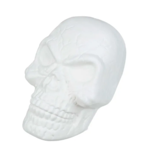 Cabeça Caveira grande branca decoração halloween Mirandinha