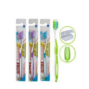 Kit com 12 Escova dental adulto média macia CleanB CBD-711