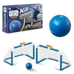 Kit clubinho para jogar bola com 2 traves, 2 redes e 1 bola Algazarra