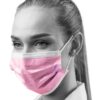 Mascara descartavel tripla rosa - 28033