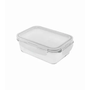 Pote de vidro retangular com tampa hermética 370ml Tuut