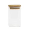 Pote vidro quadrado hermetico 235ml tp bambu - 30990 (2)