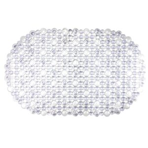 Tapete para banheiro antiderrapante com ventosa Plast Leo 62x38cm