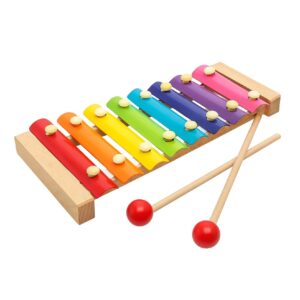 Xilofone infantil com 8 notas em madeira aprenda brincando Dm Toys