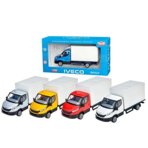 Caminhão carroceria baú brinquedo miniatura Iveco daily Usual