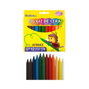 Giz de cera big com 12 cores 112g Acrilex