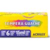 Guache tempera escolar 6 cores 15ml - 13048 (1)