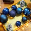 Bola natal azul marinho fosca 6cm -31531 (1)