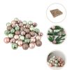 Bola natal rose e verde 3cm - 31505 (3)