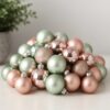 Bola natal rose e verde 3cm - 31505 (4)
