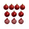 Bola natal vermelha vazada 6cm 10un - 31532 (1)