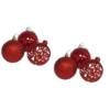 Bola natal vermelha vazada 6cm 10un - 31532 (1)