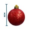 Bola natal vermelha vazada 6cm 10un - 31532 (3)