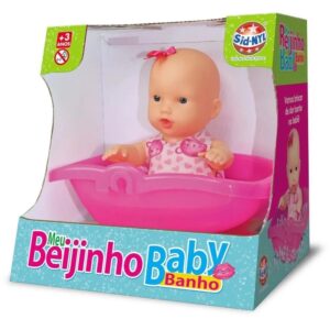 Boneca meu beijinho baby banho Sid-Nyl