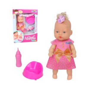 Boneca Nicinha com mamadeira e faz xixi Nova Toys