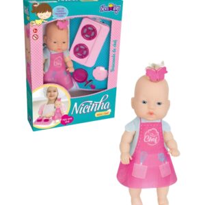 Boneca Nicinha mini chef com acessórios Nova Toys