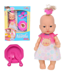 Boneca Nicinha papinha com acessórios Nova Toys