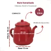 Bule esmaltada 1 litro vermelho - 27897 (1)