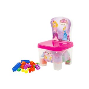 Cadeirinha com 24 blocos de montar princesa kidverte Big Star